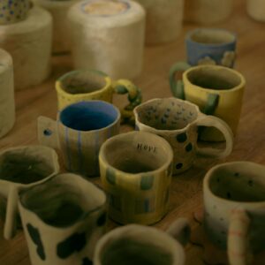 Decorated Clay Cups