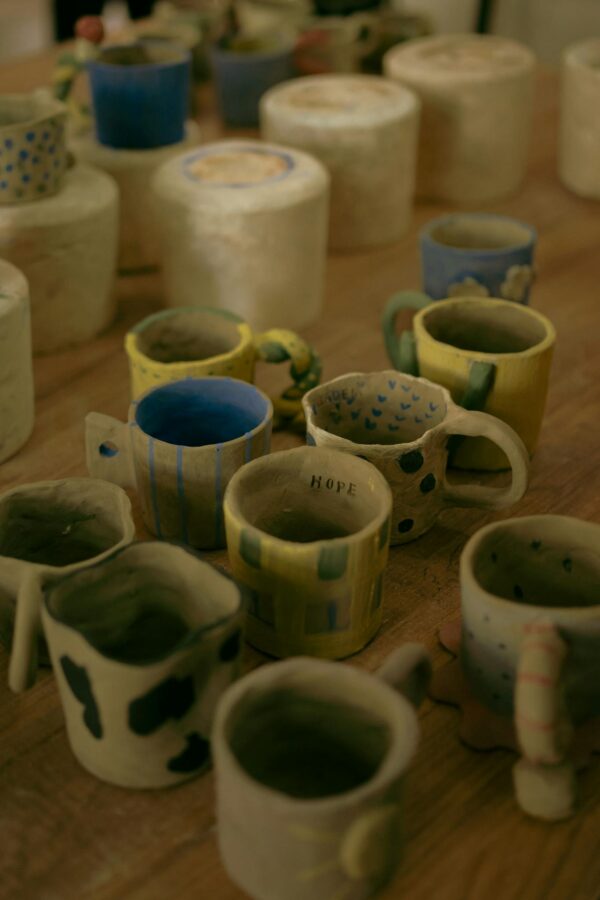 Decorated Clay Cups